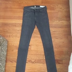 Rag and bone skinny dark gray jeans